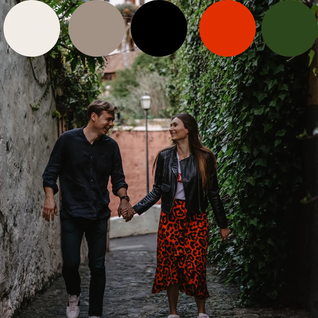 Couple in earthy colors