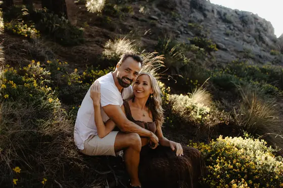 Romantic couples photography in Tenerife with Teide volcanic landscape in frame 22