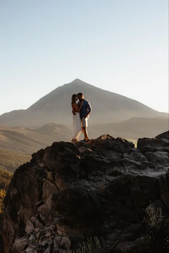 Portrait from a romantic couples photoshoot in Tenerife in the Teide scenery frame 63