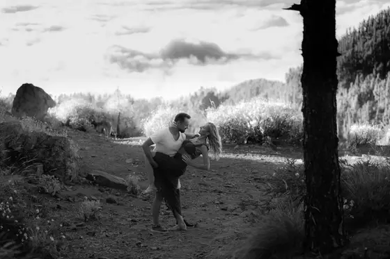 Romantic couples photography in Tenerife with Teide volcanic landscape in frame 24