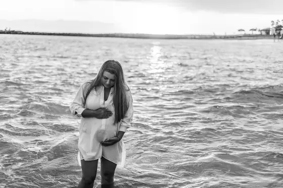 Sunset Maternity Beach Multiple Looks Photo Session #11