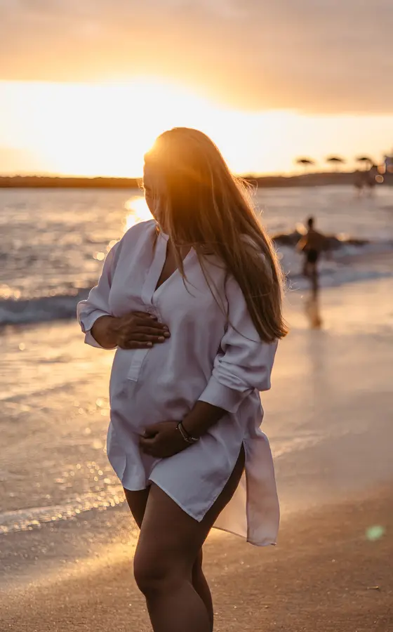 Sunset Maternity Beach Multiple Looks Photo Session #16