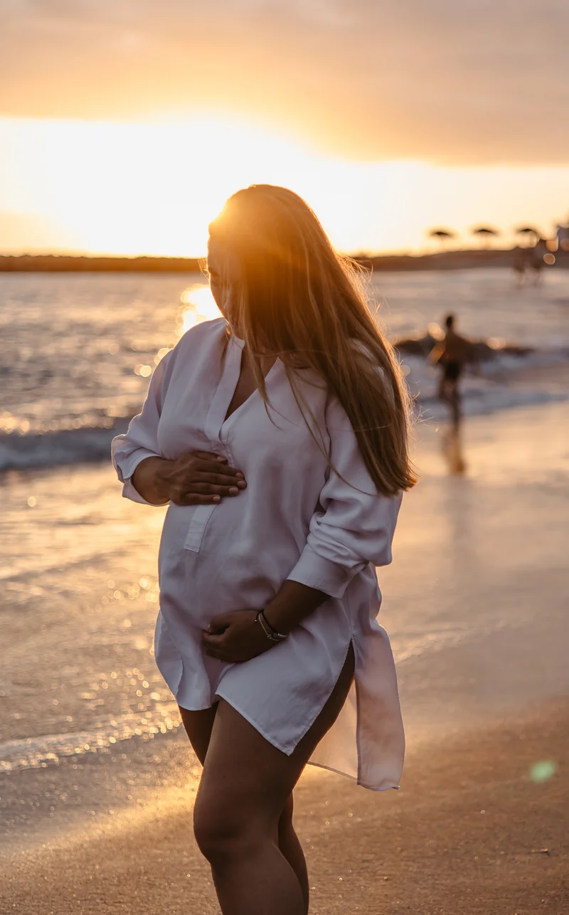 Sunset Maternity Beach Multiple Looks Sesja Zdjęciowa #16
