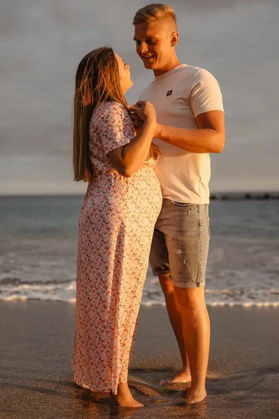Sunset Maternity Beach Multiple Looks Photo Session #19