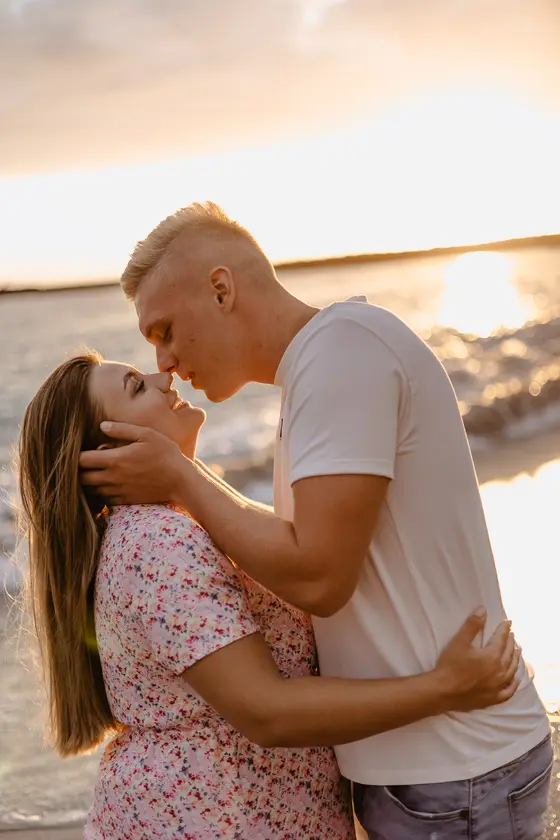 Sunset Maternity Beach Multiple Looks Photo Session #22