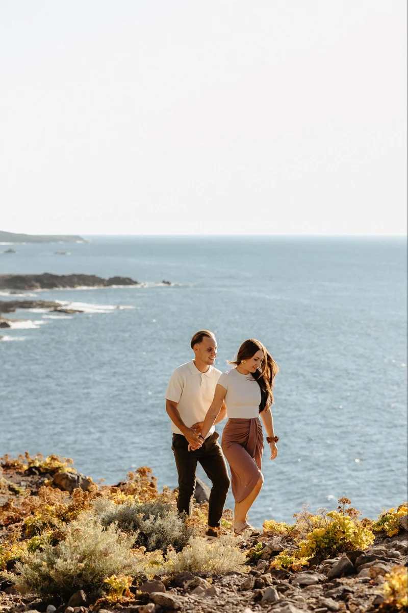 Prometidos en un paisaje romántico de Tenerife