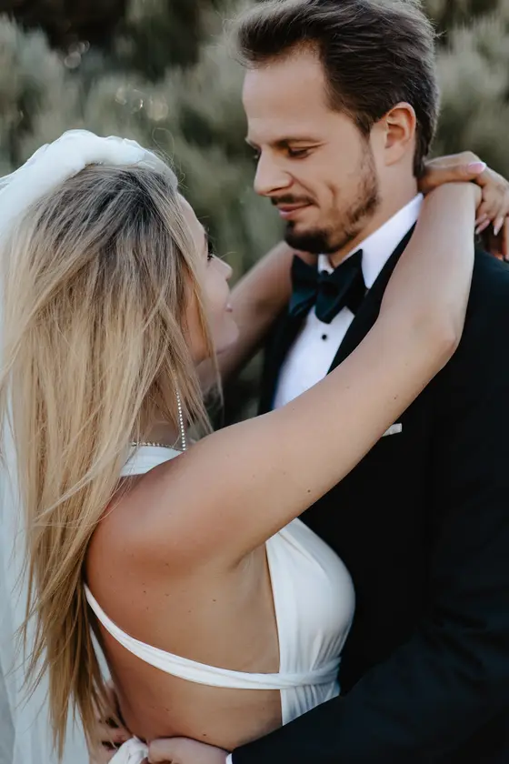 Intimate bride groom portrait Tenerife wedding session emotions love natural light